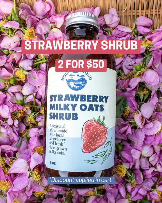 Strawberry Milky Oats Shrub