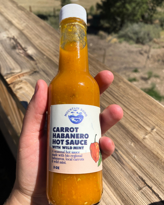 Carrot Habanero Hot Sauce with Wild Mint