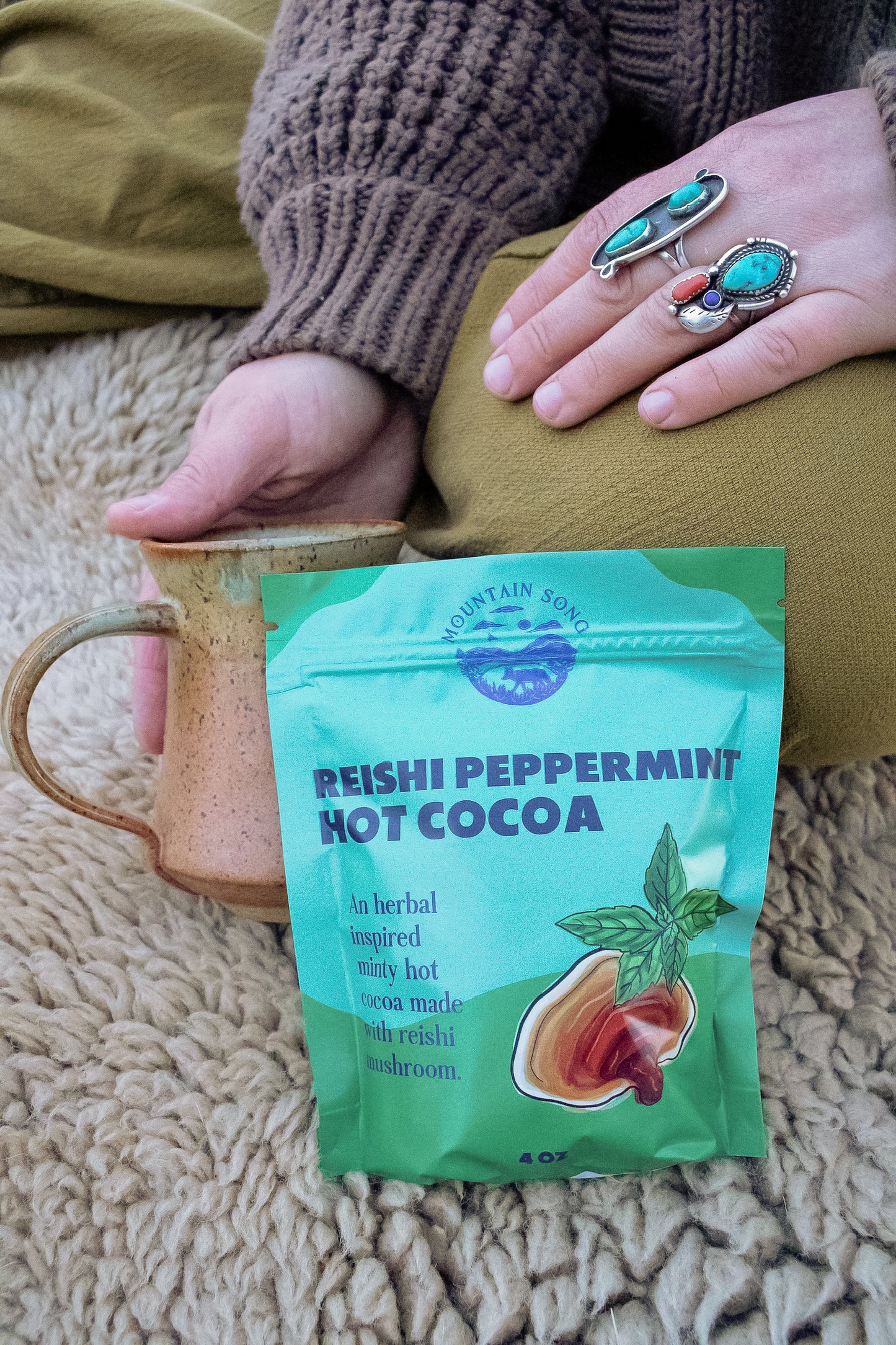 Reishi Peppermint Hot Cocoa