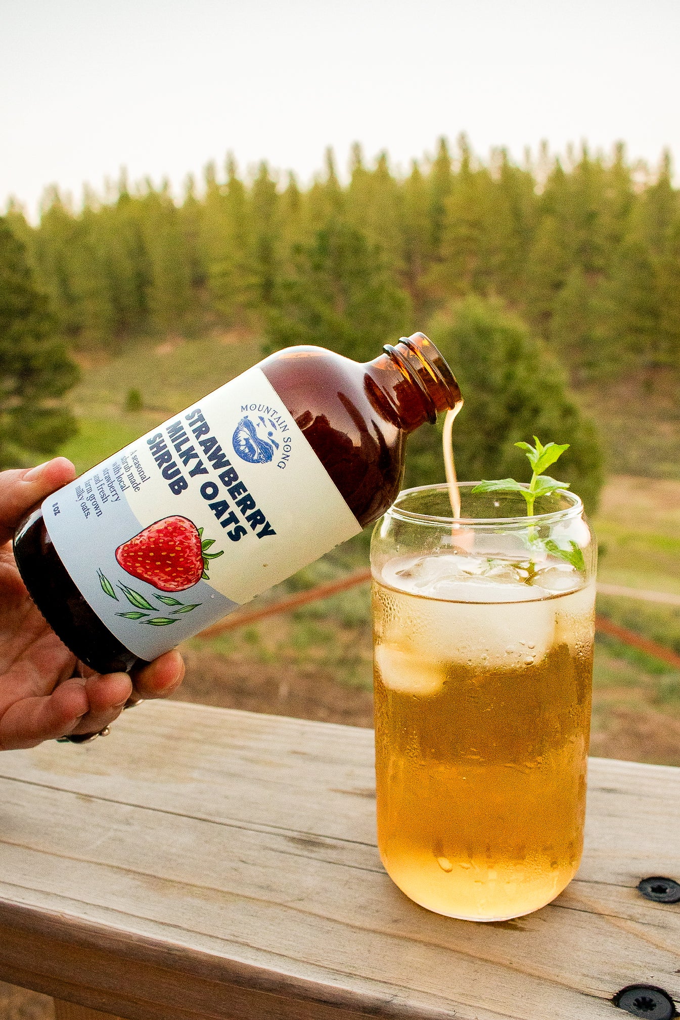 Strawberry Milky Oats Shrub