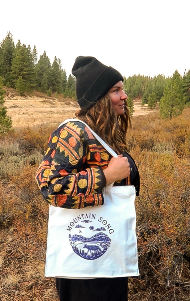 Mountain Song Canvas Tote