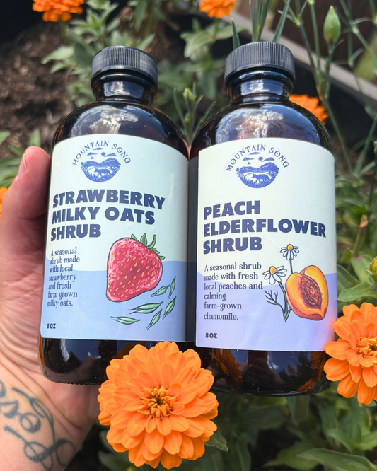 Peach Elderflower & Strawberry Milky Oats Shrub Bundle