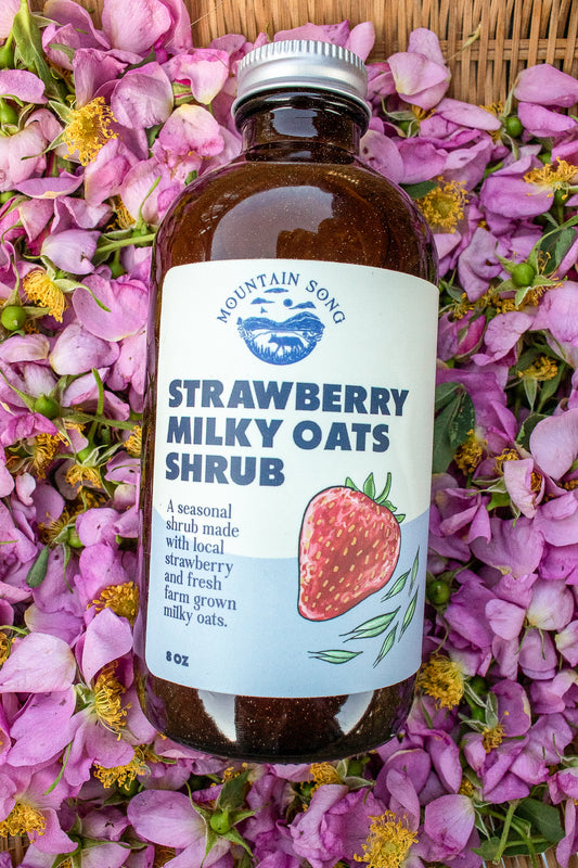 Strawberry Milky Oats Shrub
